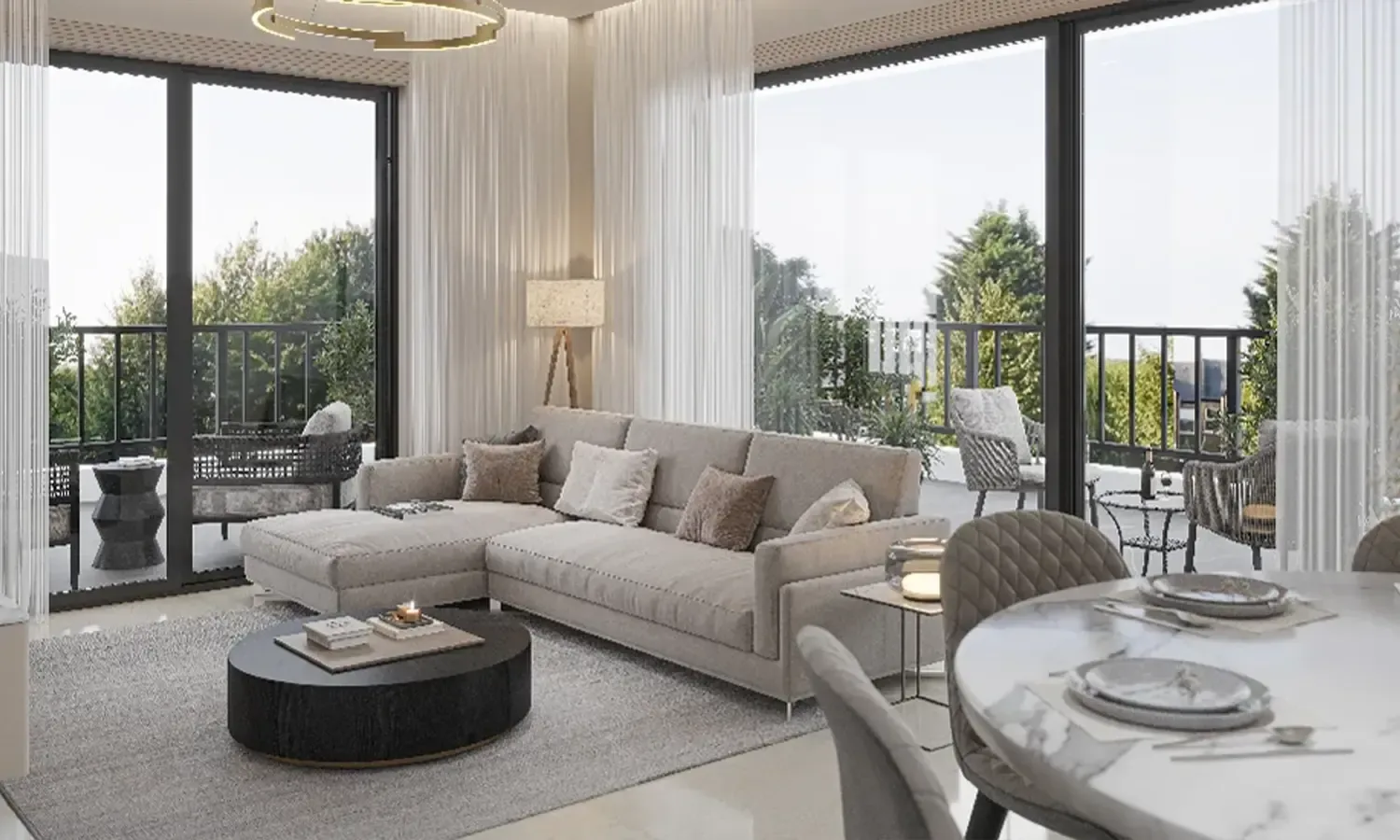 Corner living room